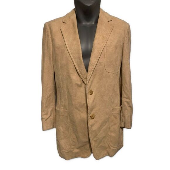 Christian Dior Authentic Camel Brown Genuine Suede Long Sleeve Blazer Jacket Xl - Picture 1 of 7